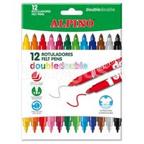 Flomasteriai ALPINO Double 10sp+2sp