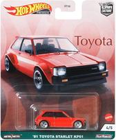 Hot Wheels Premium Modeliukas 1981 Toyota Starlet KP61, red