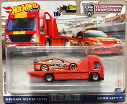 Hot Wheels Premium Team Transport Modeliukas HCR35 Aero Lift & Nissan Silvia S15 *HKS