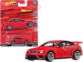 Hot Wheels Premium Modeliukas 2012 Mercedes Benz C63 AMG Coupe black series, red (yra sandėlyje)