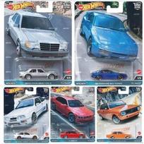 Hot Wheels Premium Modeliukų rinkinys CANYON WARRIORS (BMW M5 E39;Volvo 142GLK;Ford Sierra RS Cosworth;Mercedes Benz 500E;Porche 944)