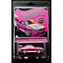 Hot Wheels Red Line Club Modeliukas RLC Exclusive Pink Editions Nissan Skyline GT-R R34 (yra sandėlyje)