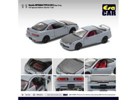 PRE-ORD3R Era Car Modeliukas Honda Integra Type-R DC2 1st special edition, blue-grey with carbon fiber hood