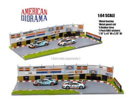 PRE-ORD3R American Diorama Priedų rinkinys Gulf Racetrack Diorama (Car Not Included !!)