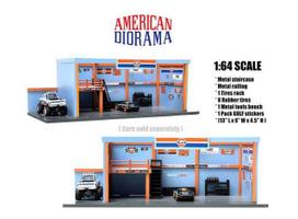 PRE-ORD3R American Diorama Priedų rinkinys Gulf Garage Diorama (Car Not Included !!)
