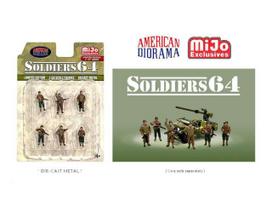 PRE-ORD3R American Diorama Figūrėlės Soldiers 64 Figure set, various (Car Not Included !!)