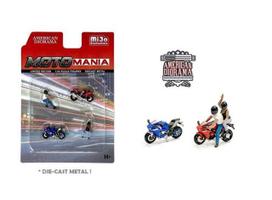 PRE-ORD3R American Diorama Figūrėlės Moto Mania Figure set including 2 1/64 bikes (Car Not Included !!)