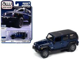 PRE-ORD3R Auto World Modeliukas 2018 Jeep Wrangler JK Unlimited Sport (4 door), purple metallic with flat black