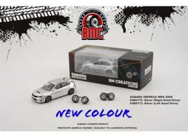 PRE-ORD3R BM Creations Modeliukas 2009 Subaru Impreza WRX, silver left hand drive