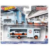 Hot Wheels Premium Team Transport Modeliukas Second Story Lorry & De Tomaso Pantera Gruppo 4