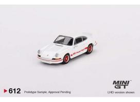 Mini GT Modeliukas Porsche 911 Carrera RS 2.7, grand prix white with red livery (yra Sandėlyje)