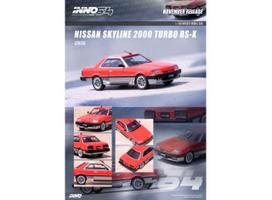 Inno64 Modeliukas Nissan Skyline 2000 Turbo RS-X (DR30), red/silver with chrome rims