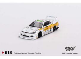 Mini GT Modeliukas Nissan LB Super Silhouette S15 Silvia #23 2022 Goodwood Festival of Speed, white/yellow