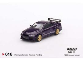 Mini GT Modeliukas Nissan Skyline GT-R R34 Tommykaira R-z, midnight purple