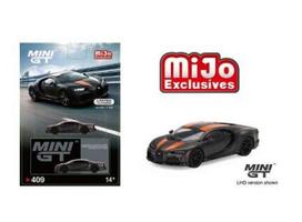 Mini GT Modeliukas Bugatti Chiron Super Sport 300+ World Record 304.773 mph, carbon viber grey/orange