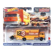 Hot Wheels Premium Team Transport Modeliukas Sakura Sprinter & Mad Mike Mazda RX3 GT
