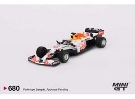 Mini GT Modeliukas 2021 Red Bull RB16B #33 Max Verstappen 2nd place Turkish Grand Prix, white/red/yellow