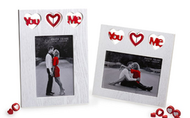 Rėmelis  KPH 20040 YOU LOVE ME 15x10 medinis | baltas