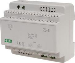 Uwyj=15V DC ;  Uwej=230V~ ;  Iwyj=0,8A ;  P=12W ;  montaż na szynie TH-35 ZS-5 | 5908312595991