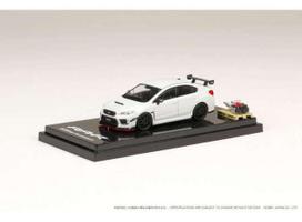 PRE-ORD3R Hobby Japan Modeliukas 2018 Subaru WRX STi RA-R Full option With EJ20 Balanced Boxter Engine Display Model, crystal white pearl