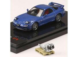 PRE-ORD3R Hobby Japan Modeliukas Mazda RX-7 (FD3S) Sprit R Type A with Engine Display Model, innocent blue mica