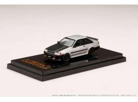PRE-ORD3R Hobby Japan Modeliukas Toyota Corolla Levin GT APEX 2door AE86 with Carbon Bonnet, silver/black