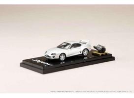 PRE-ORD3R Hobby Japan Modeliukas Toyota Supra RZ (A80) with Engine Display Model, silver metallic