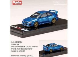 PRE-ORD3R Hobby Japan Modeliukas LHD Subaru Impreza 22B STi Version (GC8) *Rally Base Car*, blue