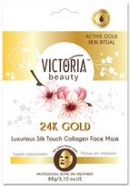 Victoria Beauty 24K aukso veido kaukė gaivinamoji, suteikia švytėjimo, gyvybingumo, 2 vnt