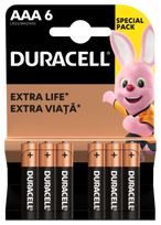 Baterijos DURACELL AAA, LR03, 6vnt