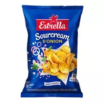 Traškučiai su grietine ir svogūnais ESTRELLA, 130 g