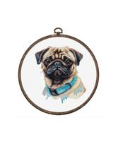 Siuvinėjimo rinkinys "Pug" SBC230 su lankeliu