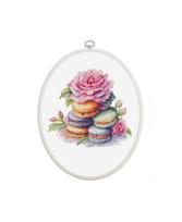 Siuvinėjimo rinkinys "French Macaron" SBC226 su lankeliu