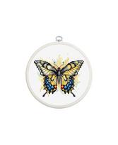 Siuvinėjimo rinkinys "Swallowtail Butterfly" SBC101 su lankeliu