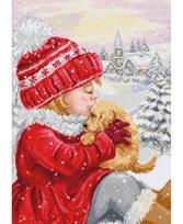 Girl Kissing Puppy SBU5027