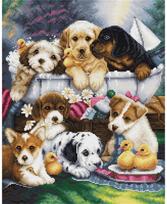 Siuvinėjimo rinkinys "Bath Time Pups" SBU5025