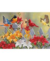 Siuvinėjimo rinkinys "Backyard Birds with Daylilies" SBU5024