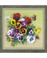 Pansies. Satin Stitch 0059 PT