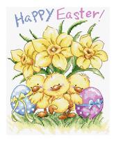 Three Chicks with Daffodils and Egg SLETIL8059