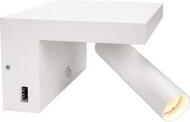 Wall luminaire KARPO Bedside, LED, 3000K, 6,8W, USB, white 1002140 | 4024163223263