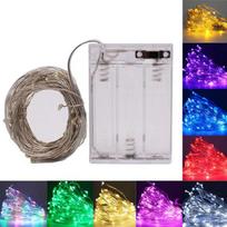 Vielinė girlianda šilta balta 100LEDmini 3xAA 4.5V 10m