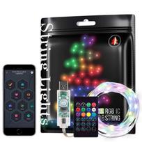 Girlianda 50LED spalvota, programų valdymas su NV pulteliu, Bluetooth 5 m.