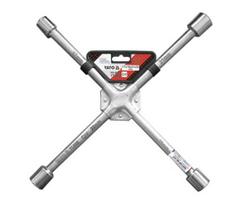 Raktas ratams Cr-V, sustiprintas "kryžius" 17x19x21x22 mm "Yato" (YT-0800)