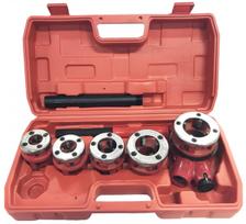 Vamzdinių sriegpjovių rinkinys su terkšle | 3/8"- 1 1/4" | 5 vnt. (EQ-7629)