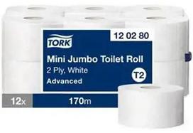 Tualetinis popierius Tork Advanced Mini Jumbo T2, 2, WCPTRK120280