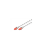 CAT 6 U-UTP | Patch cord | PVC AWG 26/7 | Transparent red colored plug for easy identification of Category 6 (250 MHz) | Grey |