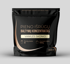 Vanilės skonio pieno išrūgų baltymų koncentrato milteliai su saldikliu, 1000 g