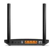 TP-Link AC1200 belaidis MU-MIMO VDSL/ADSL modeminis maršrutizatorius, "Wi-Fi 5" (802.11ac), dviejų dažnių (2,4 GHz / 5 GHz), Ethernet LAN, ADSL, juodas, stalinis maršrutizatorius