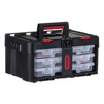 Įrankių dėžutė KETER Stack'N'Roll (17210831/253380) su 3 organizatoriais Juoda