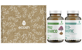 Ecosh rinkinys šeimai: Pau d’Arco 500 mg 100 kaps. + Ecobiotic probiotikai 90 kaps.